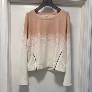 CALIA by Carrie Underwood Peach and White Ombre Sweatshirt